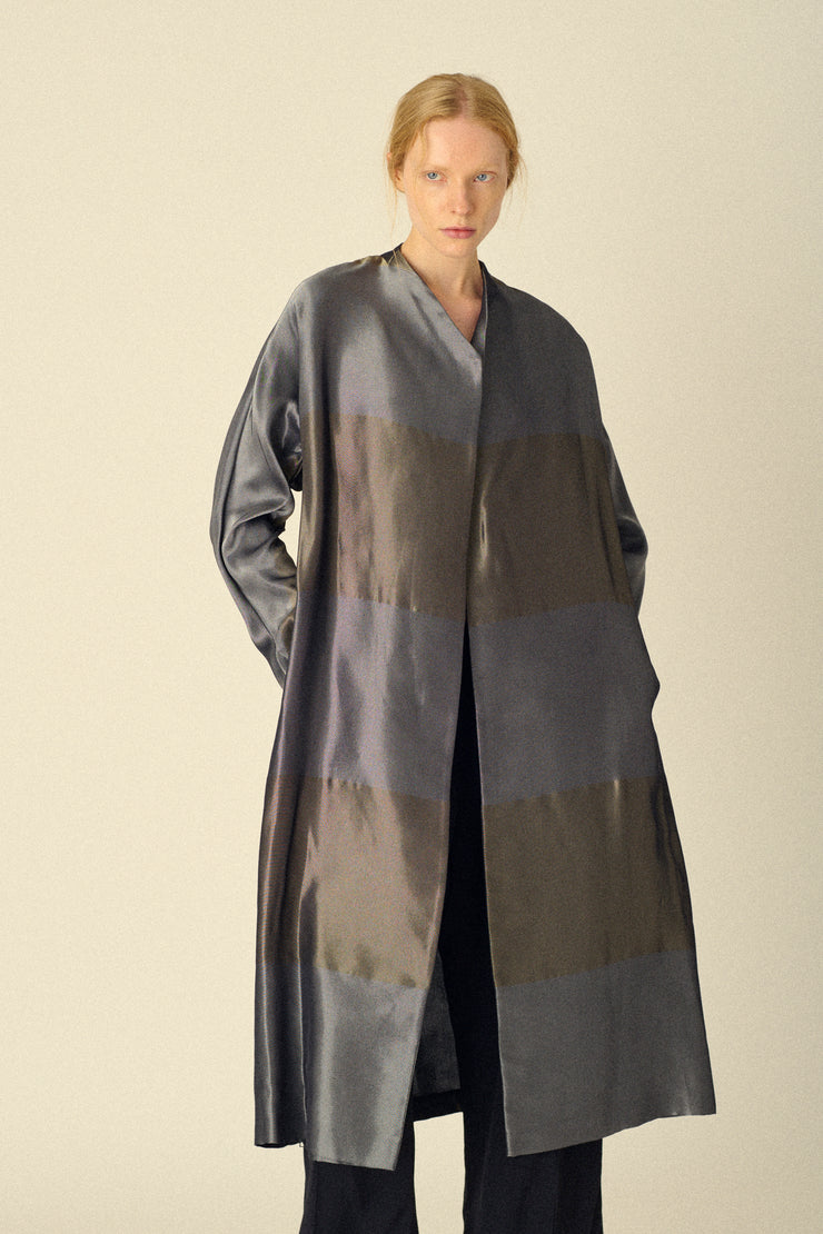 Vintage Silk Striped Coat - Desert Vintage