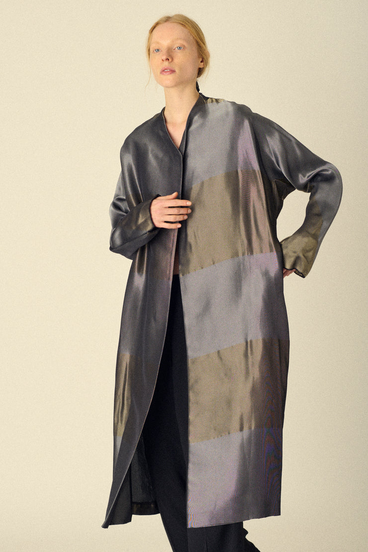 Vintage Silk Striped Coat - Desert Vintage