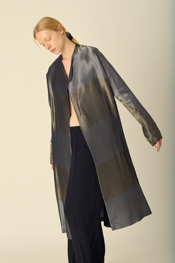 Vintage Silk Striped Coat - Desert Vintage