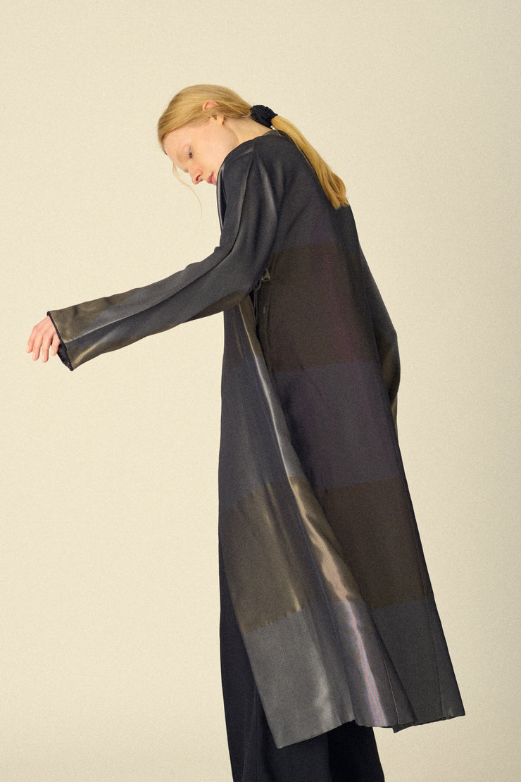 Vintage Silk Striped Coat - Desert Vintage