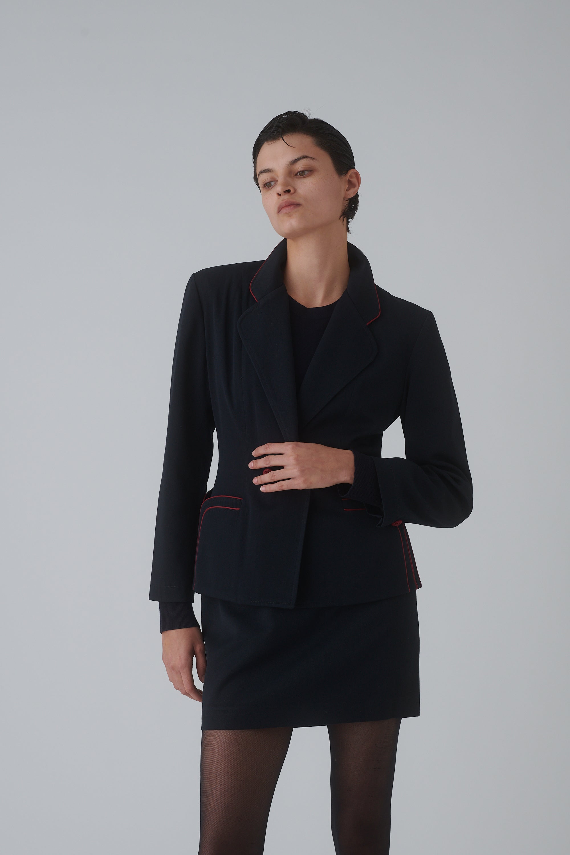 Navy Skirt Suit - Desert Vintage