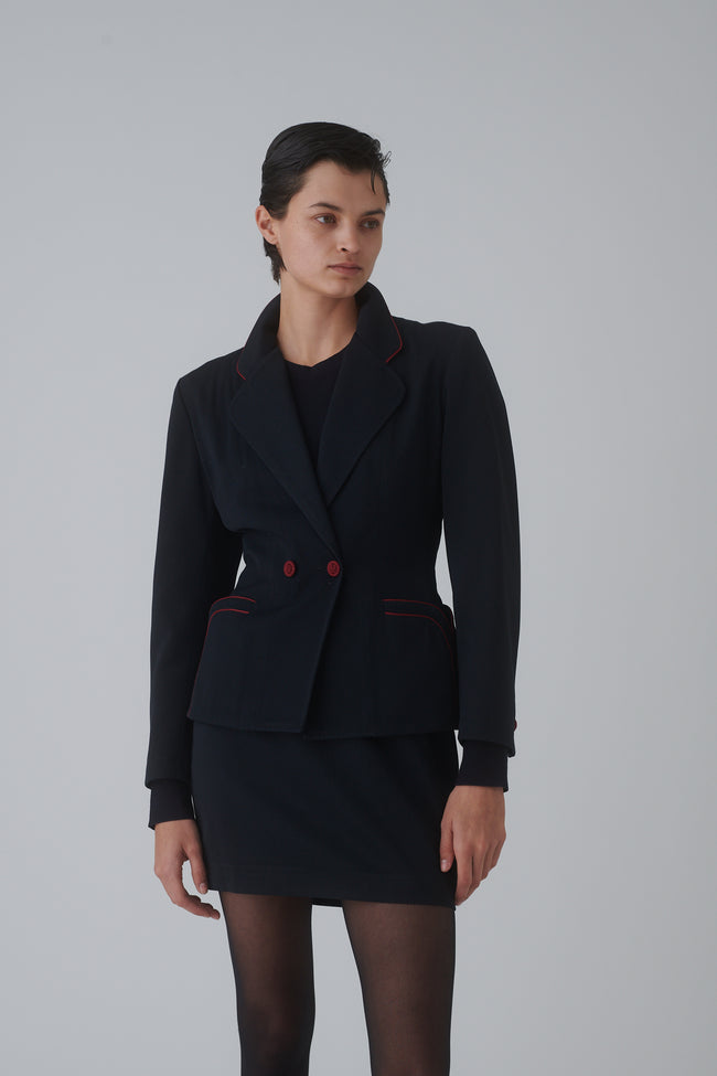 Navy Skirt Suit - Desert Vintage