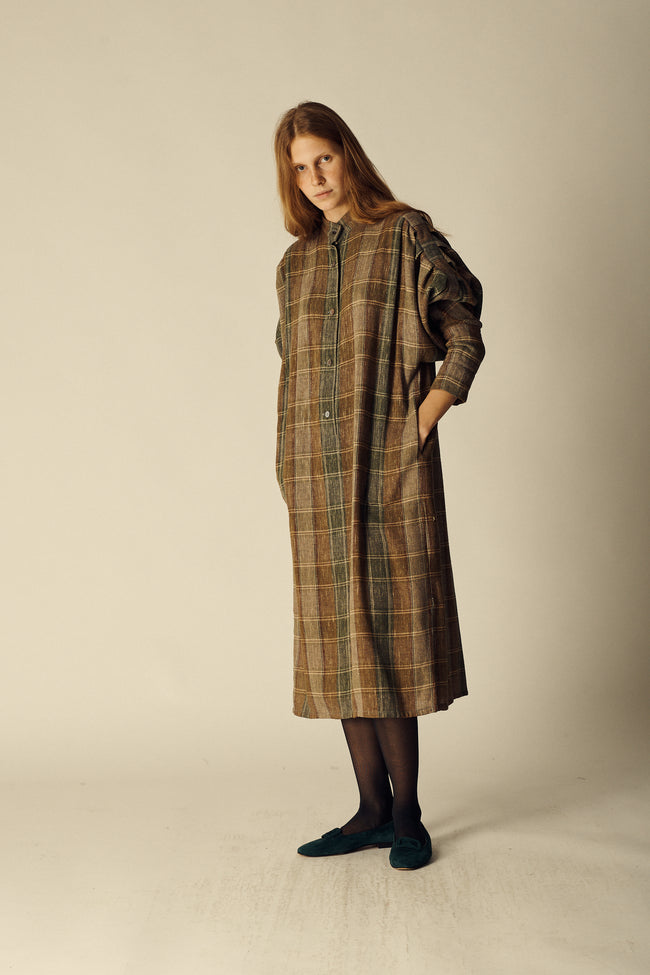 1970s Issey Miyake Plaid Dress - Desert Vintage