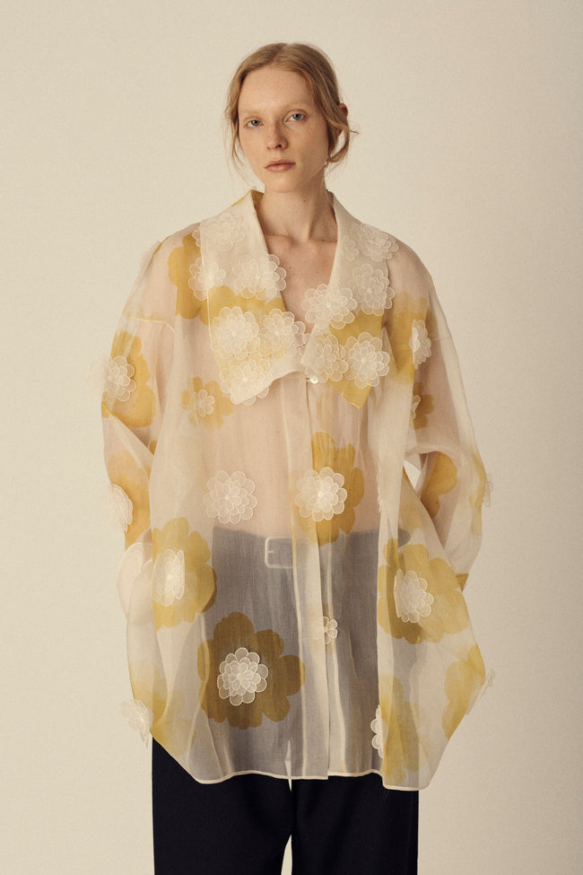 Gianfranco Ferré Silk Flower Tunic - Desert Vintage