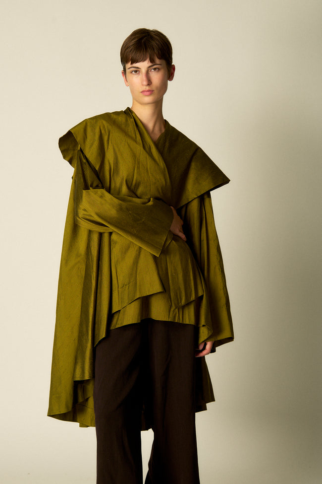 1990 Romeo Gigli Silk Cape - Desert Vintage