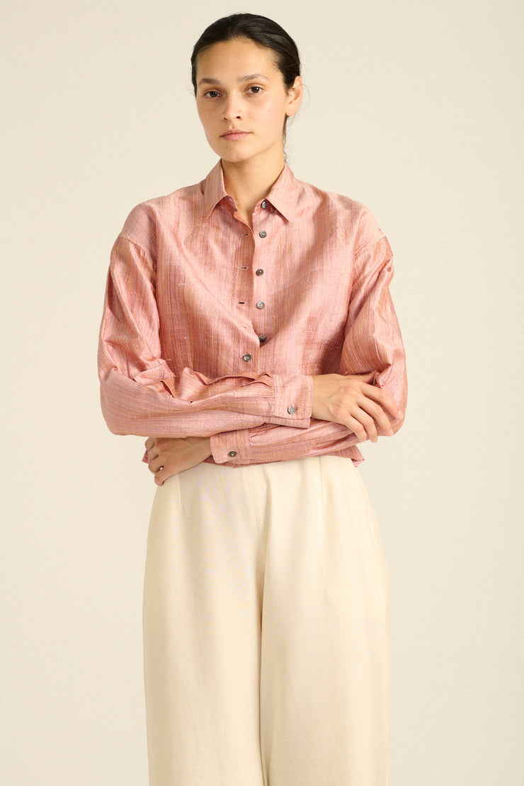 Callaghan Raw Silk Blouse - Desert Vintage