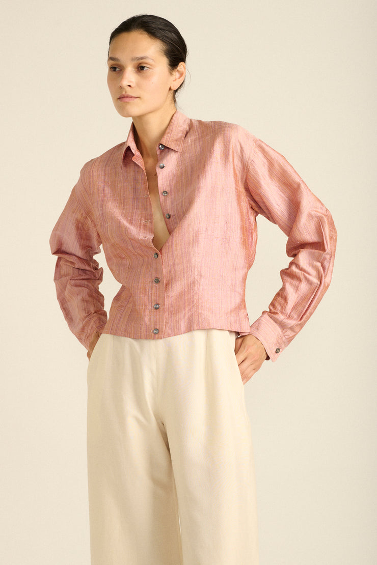 Callaghan Raw Silk Blouse - Desert Vintage