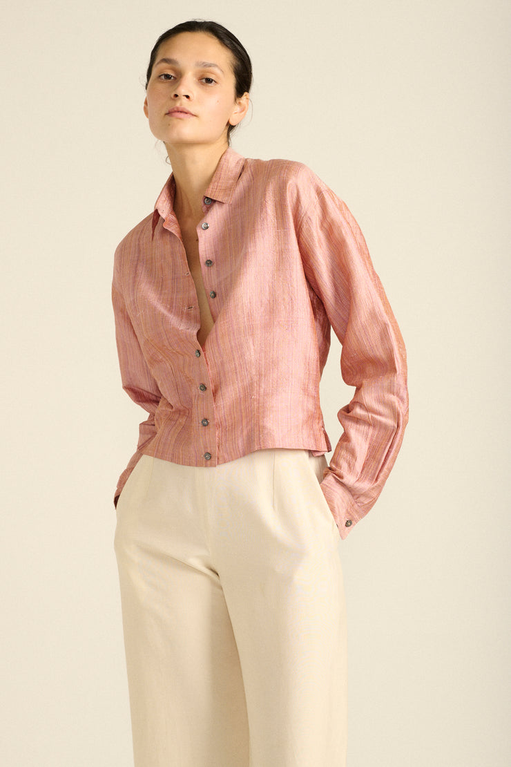 Callaghan Raw Silk Blouse - Desert Vintage
