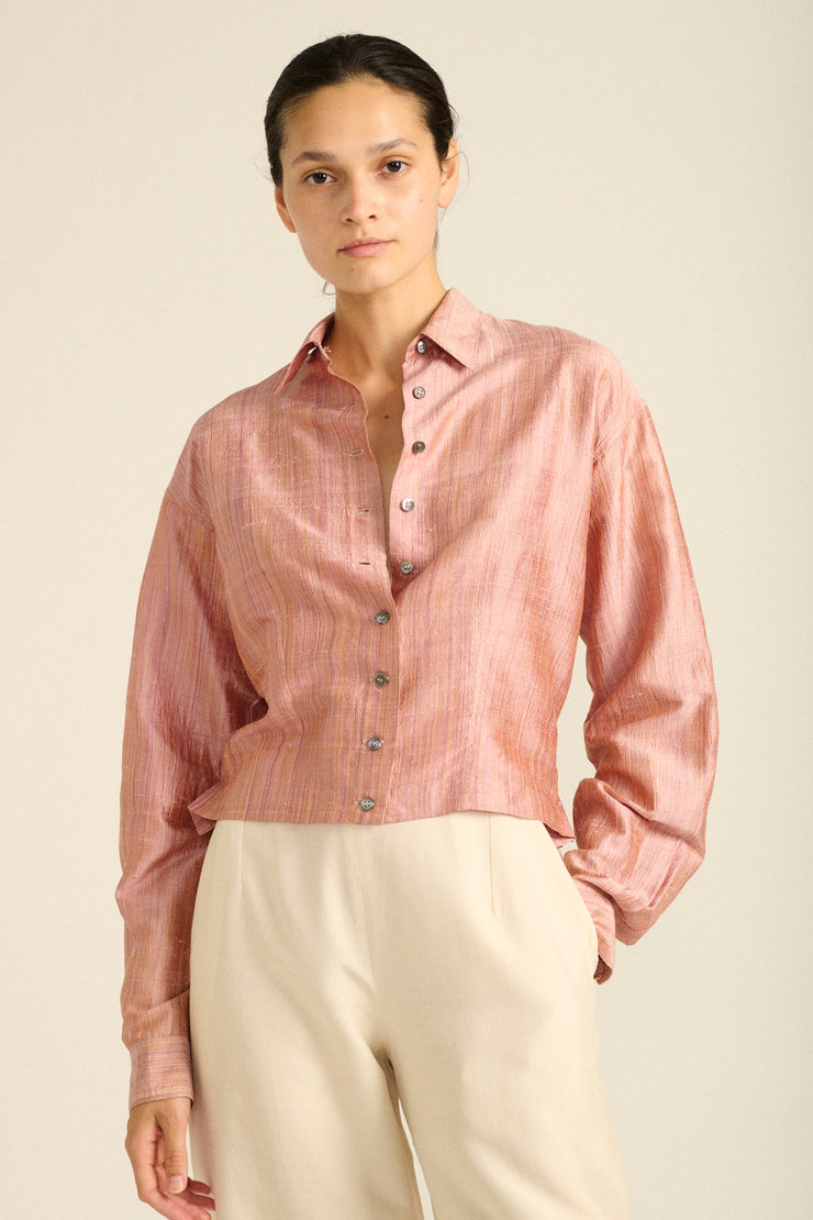 Callaghan Raw Silk Blouse - Desert Vintage