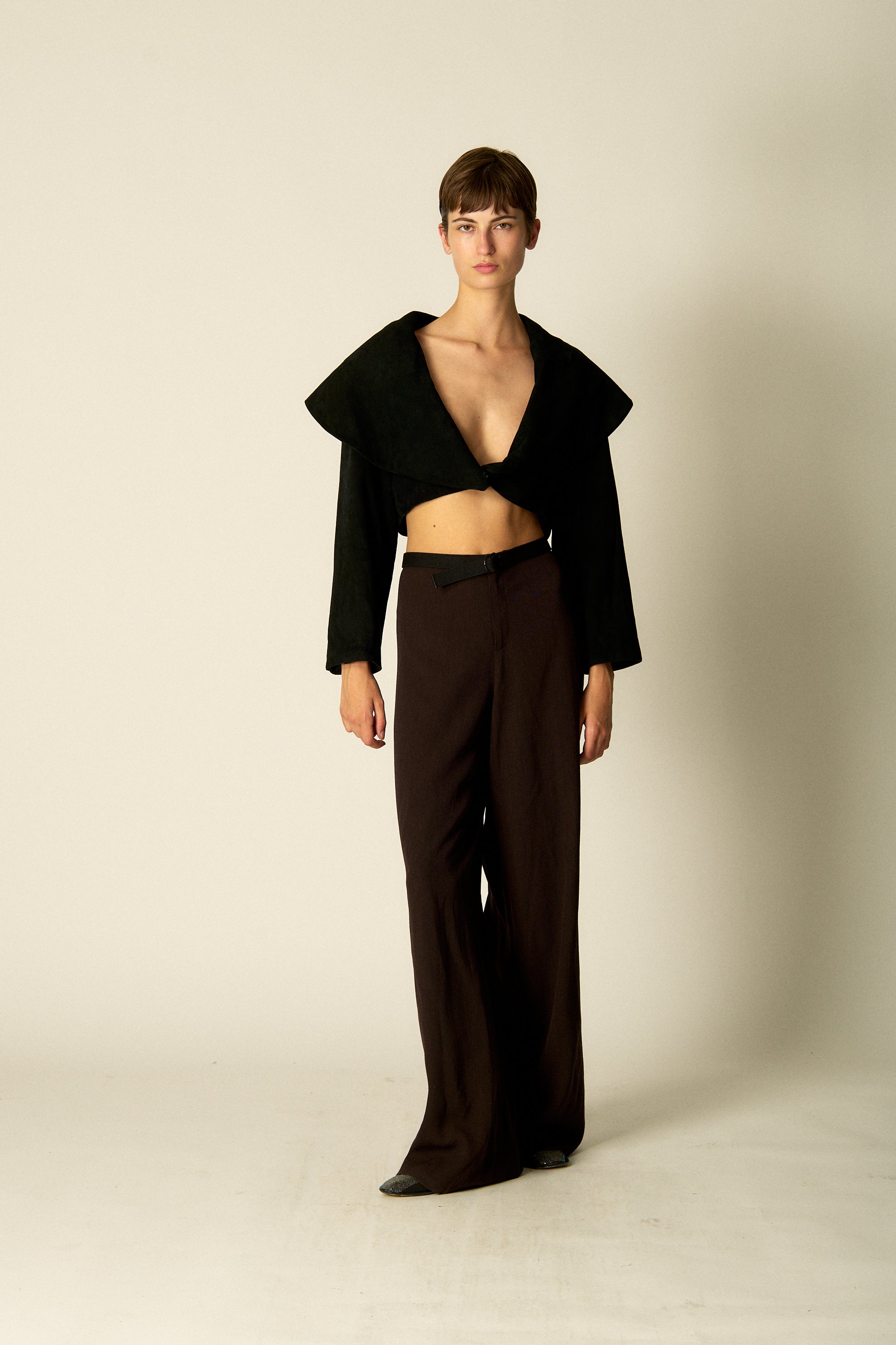 aw 1989 Alaïa Suede Cropped Coat - Desert Vintage