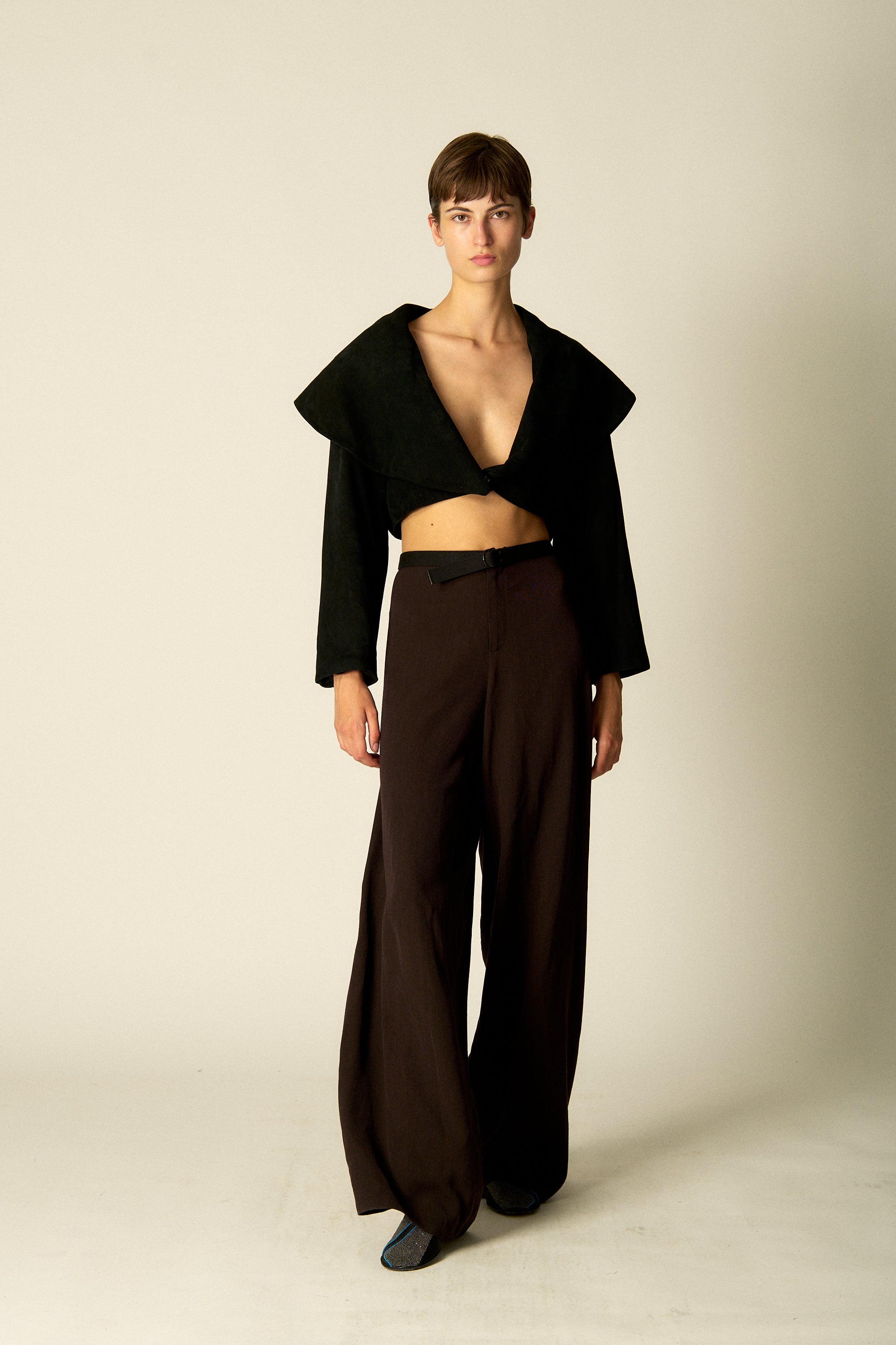 aw 1989 Alaïa Suede Cropped Coat - Desert Vintage