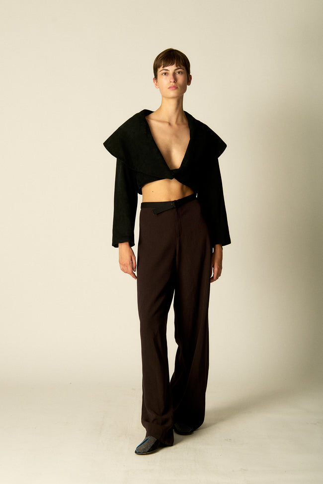 aw 1989 Alaïa Suede Cropped Coat - Desert Vintage