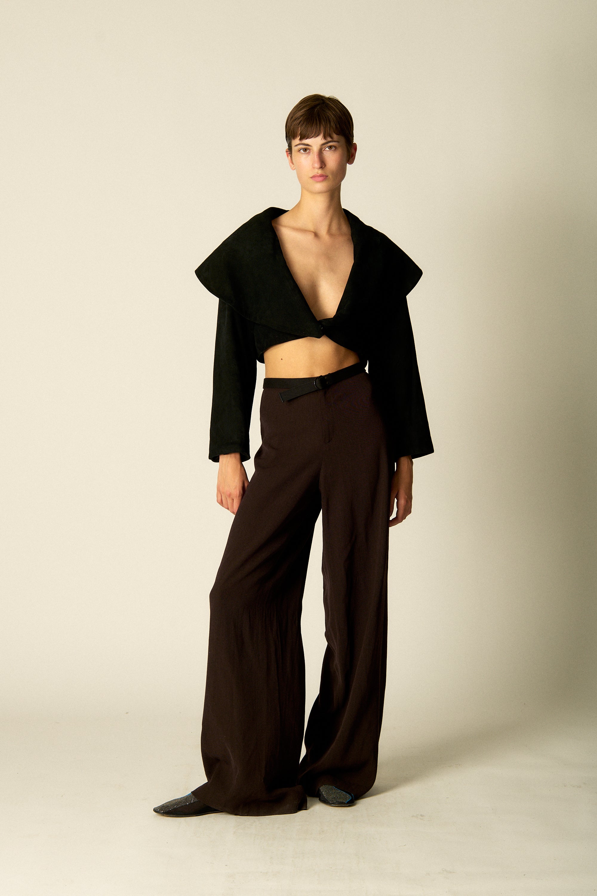 aw 1989 Alaïa Suede Cropped Coat - Desert Vintage