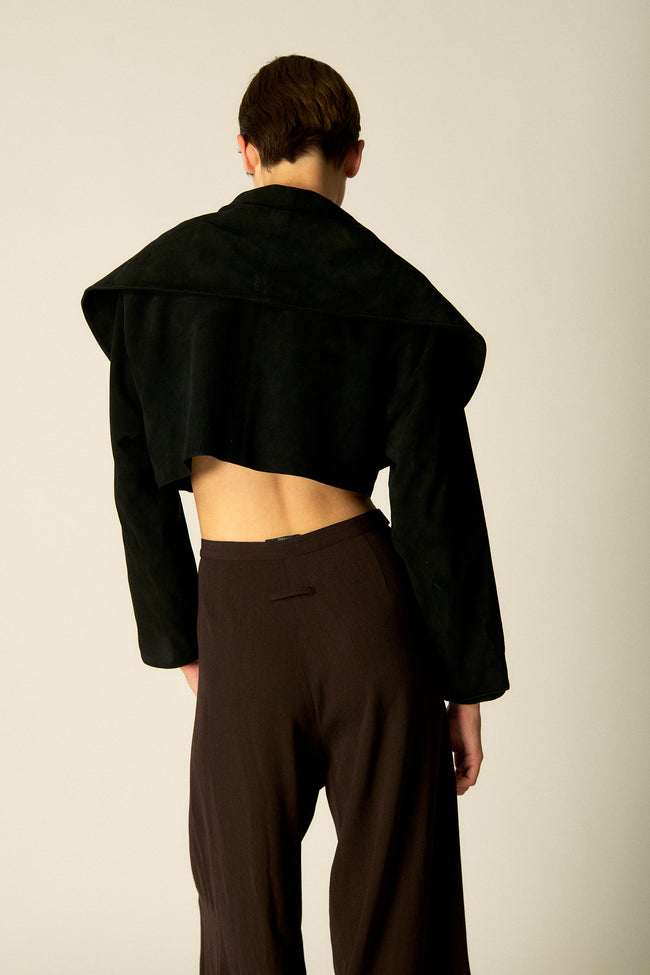 aw 1989 Alaïa Suede Cropped Coat - Desert Vintage