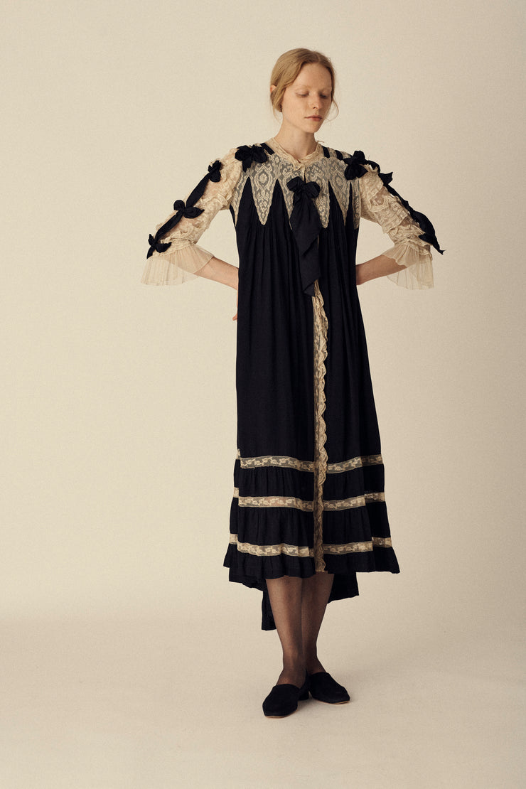 Antique Silk and Lace Dress - Desert Vintage