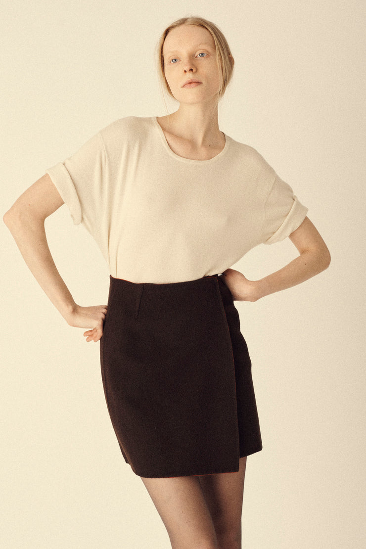 Yeohlee Chocolate Brown Skirt - Desert Vintage