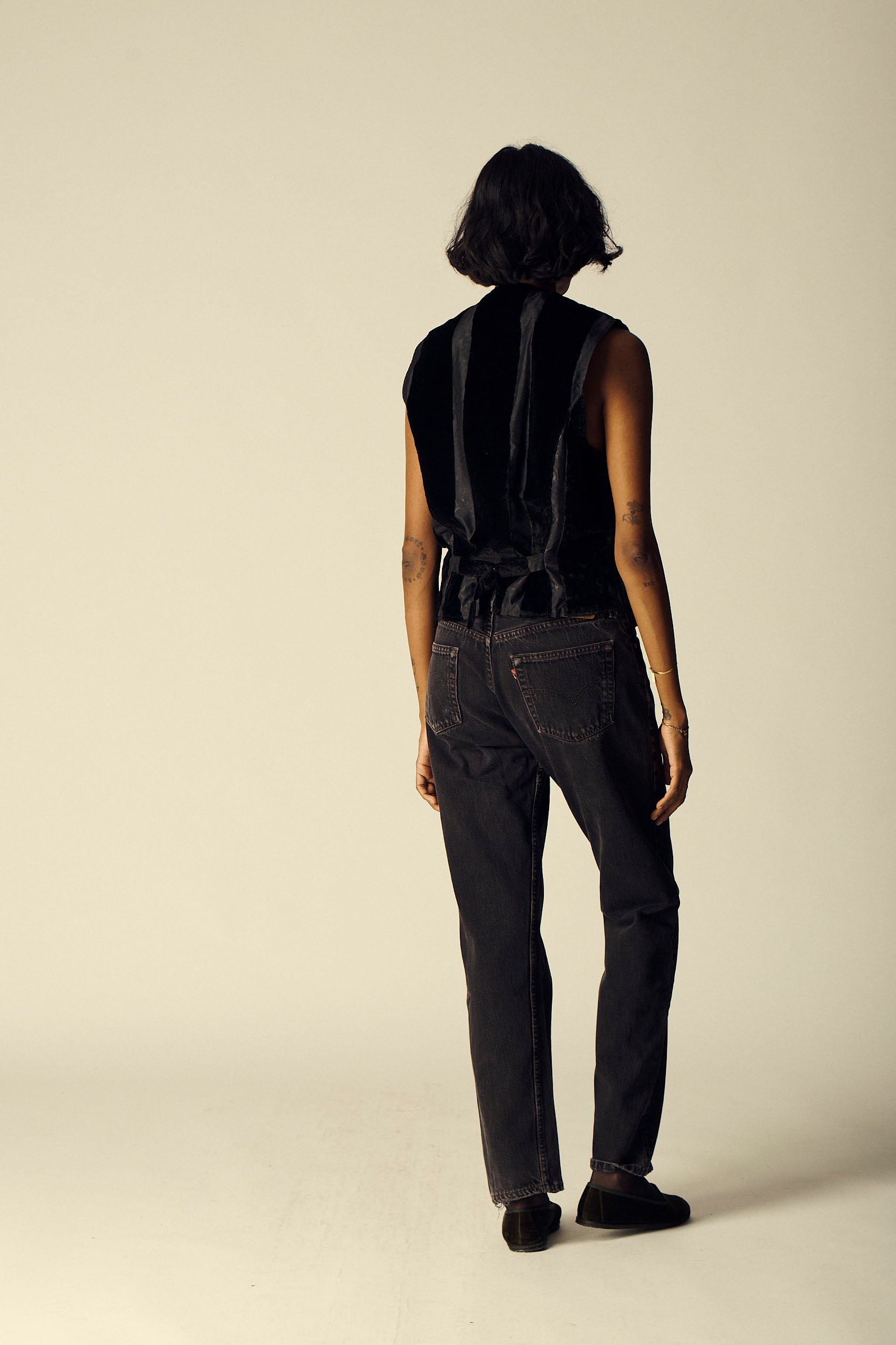 Ysl Black Velvet Waistcoat - Desert Vintage