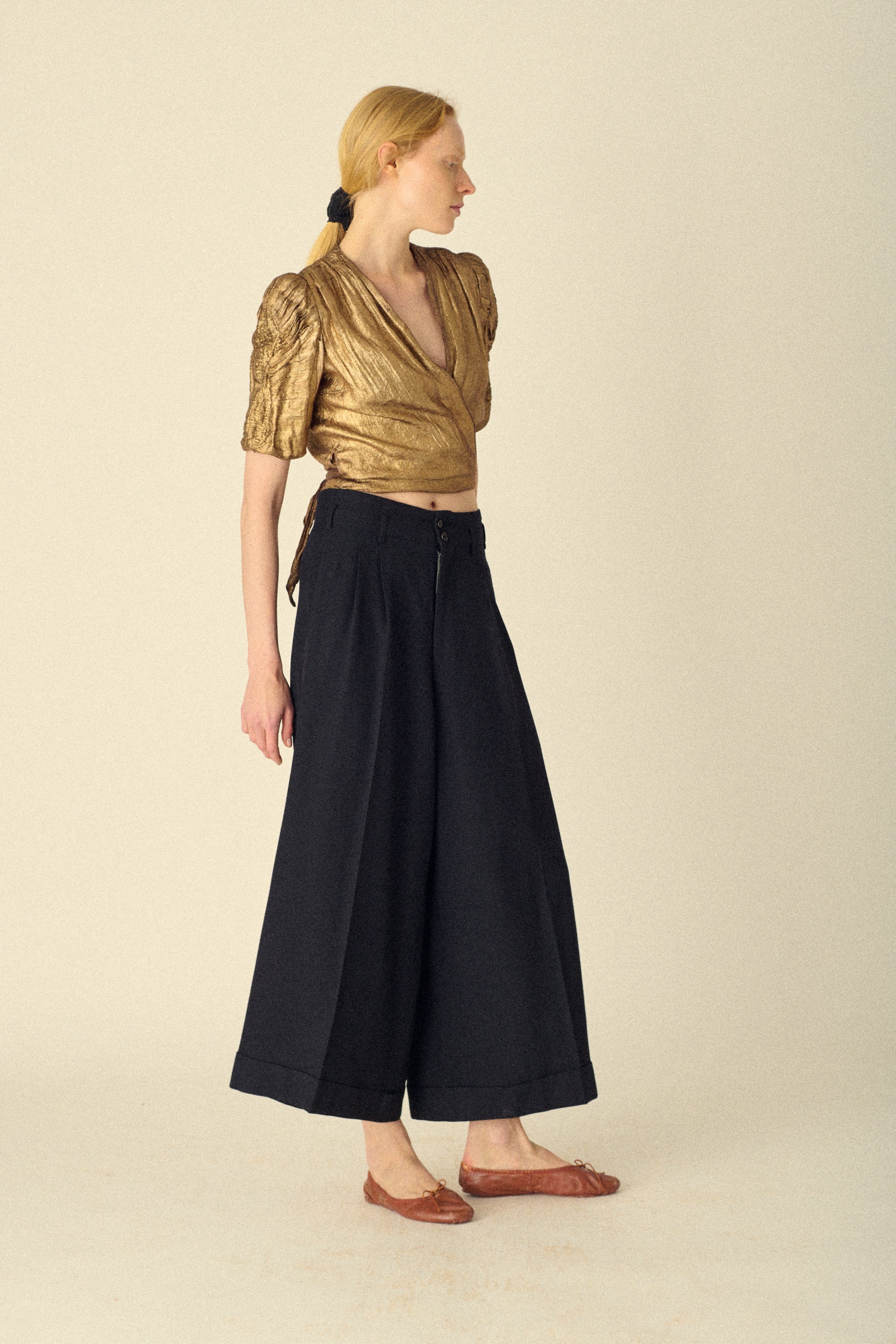 Antique Lamé Wrap Top - Desert Vintage