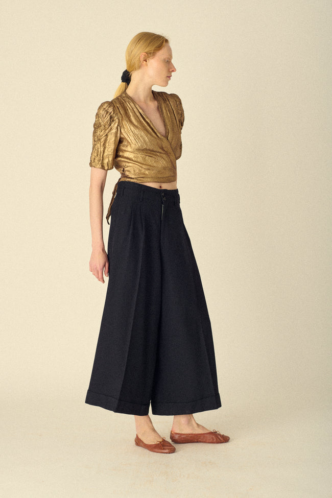 Antique Lamé Wrap Top - Desert Vintage