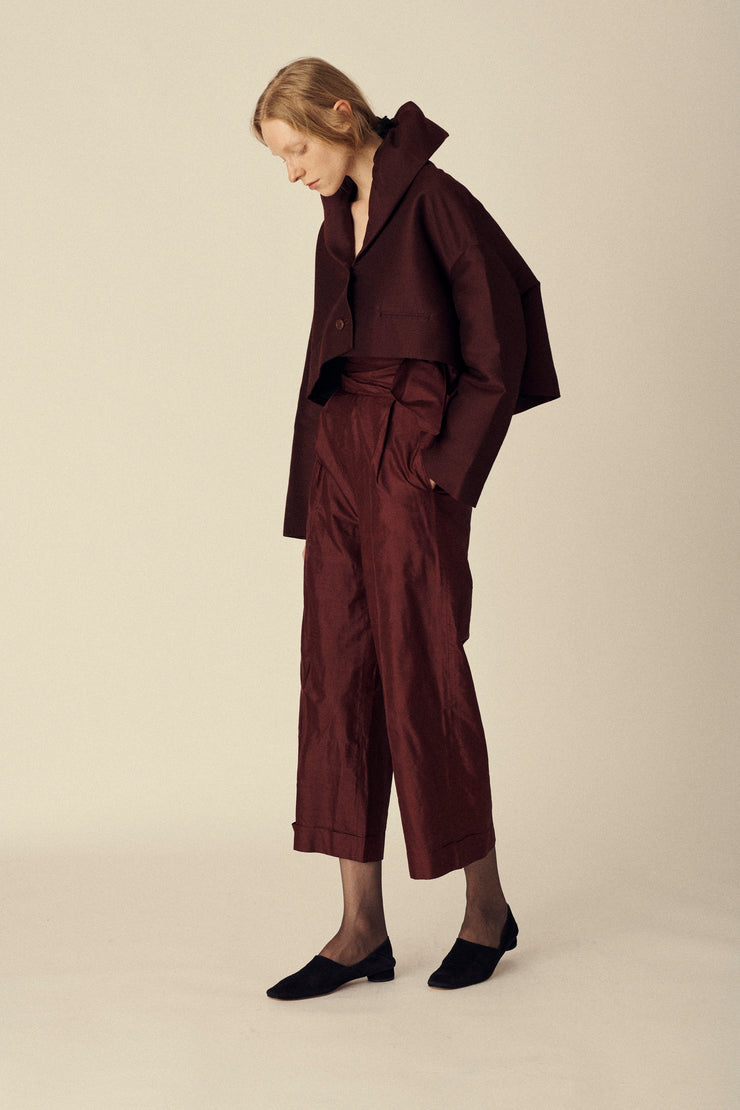 1990s Romeo Gigli Burgundy Trousers - Desert Vintage