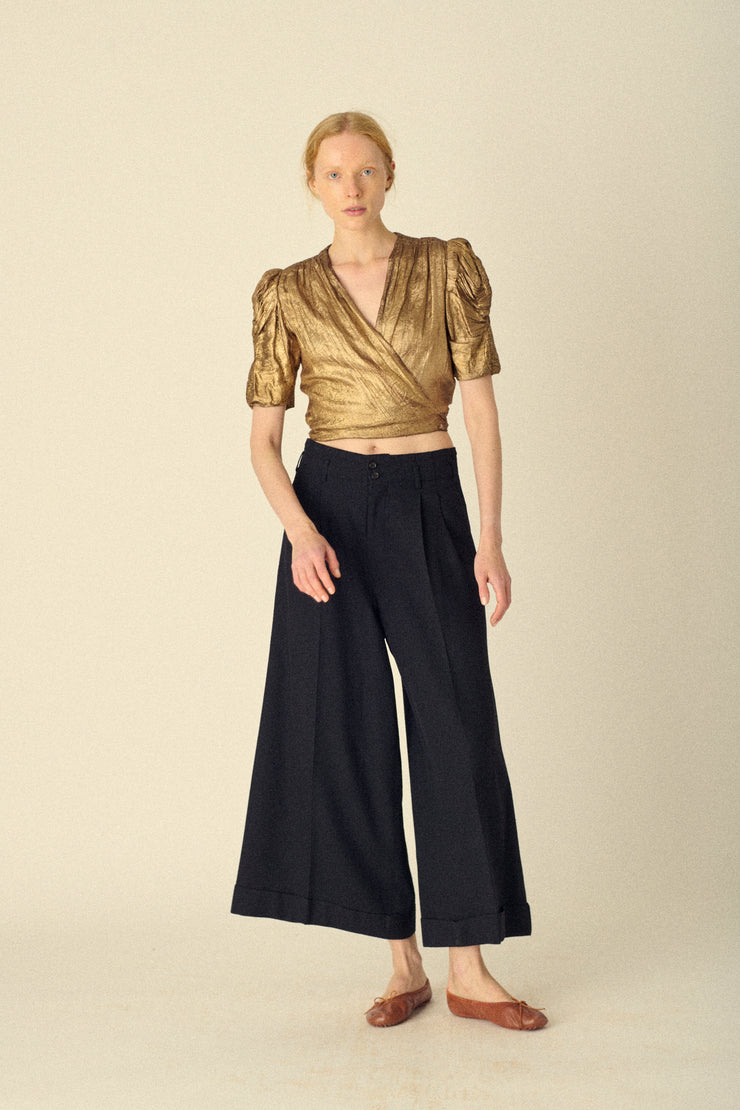 Antique Lamé Wrap Top - Desert Vintage