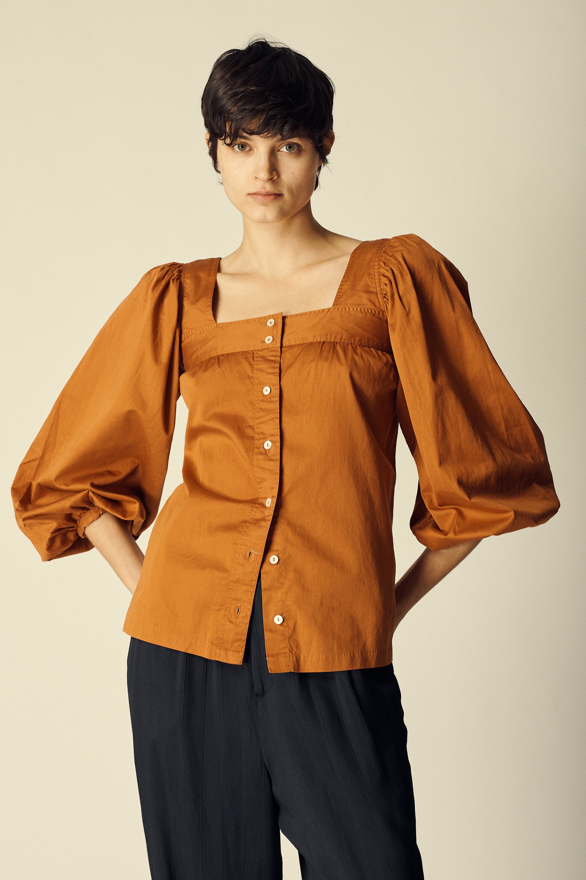 Ysl Citrine Cotton Blouse - Desert Vintage