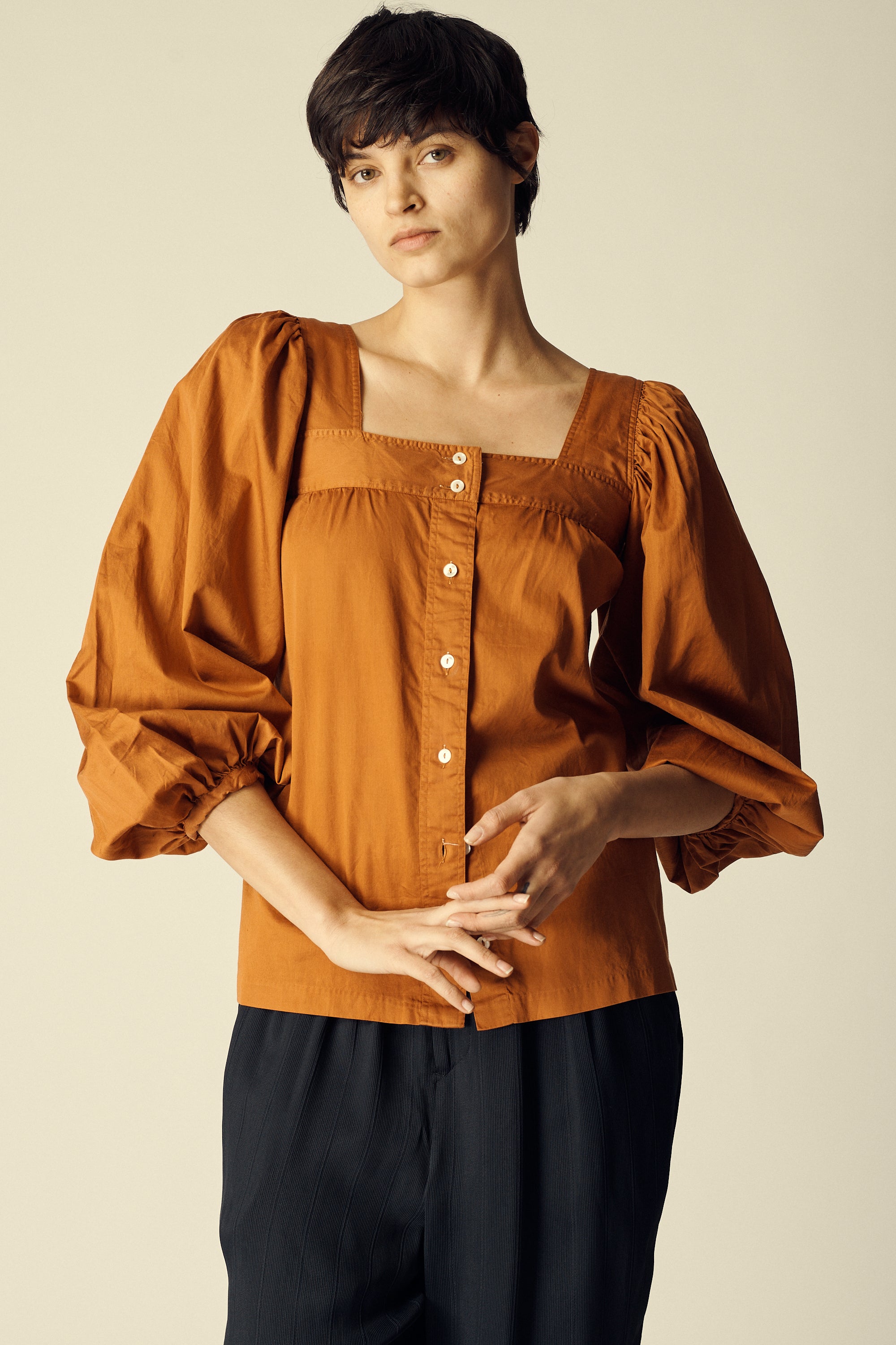 Ysl Citrine Cotton Blouse - Desert Vintage