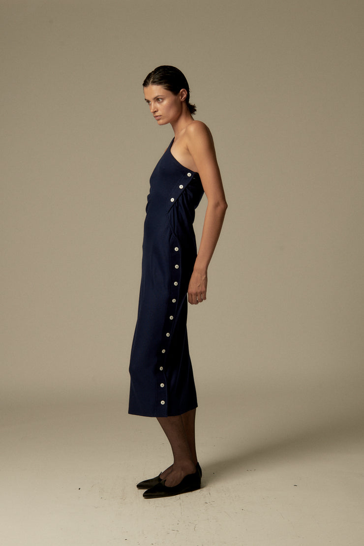 Geoffrey Beene Navy Dress - Desert Vintage