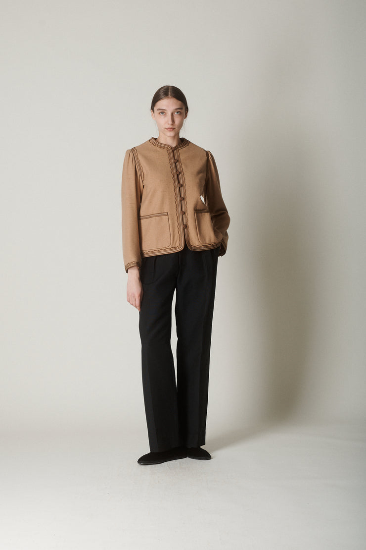 YSL Couture Raw Silk Jacket - Desert Vintage