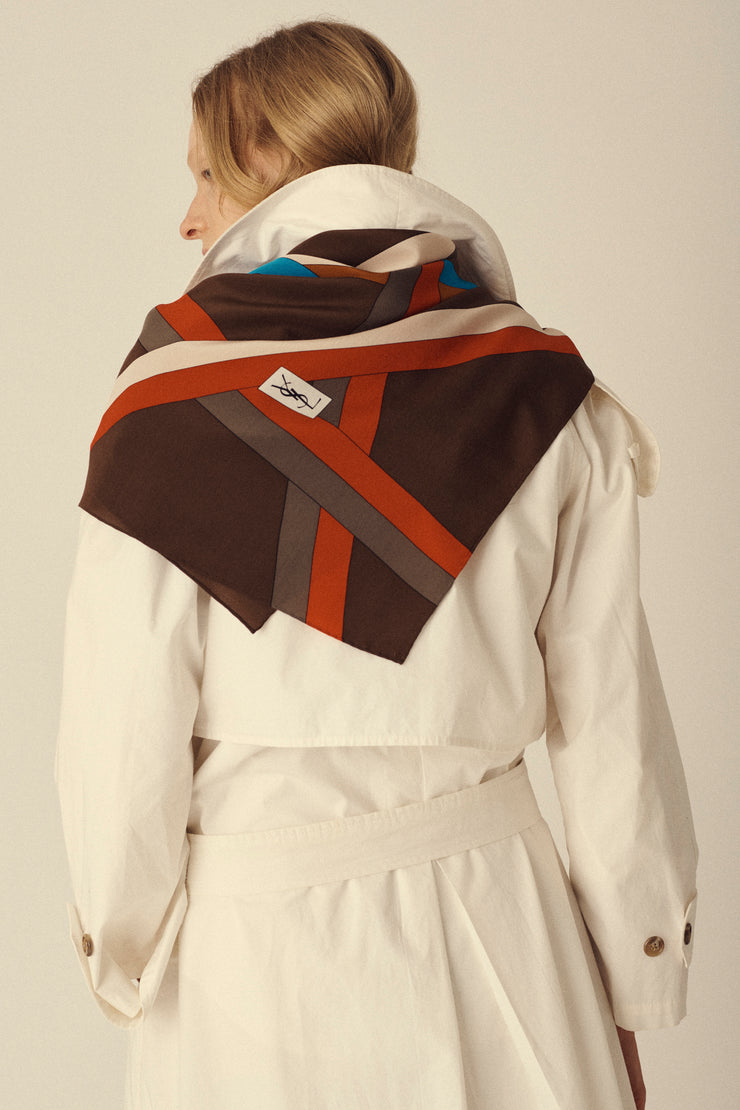 Ysl Silk Scarf - Desert Vintage