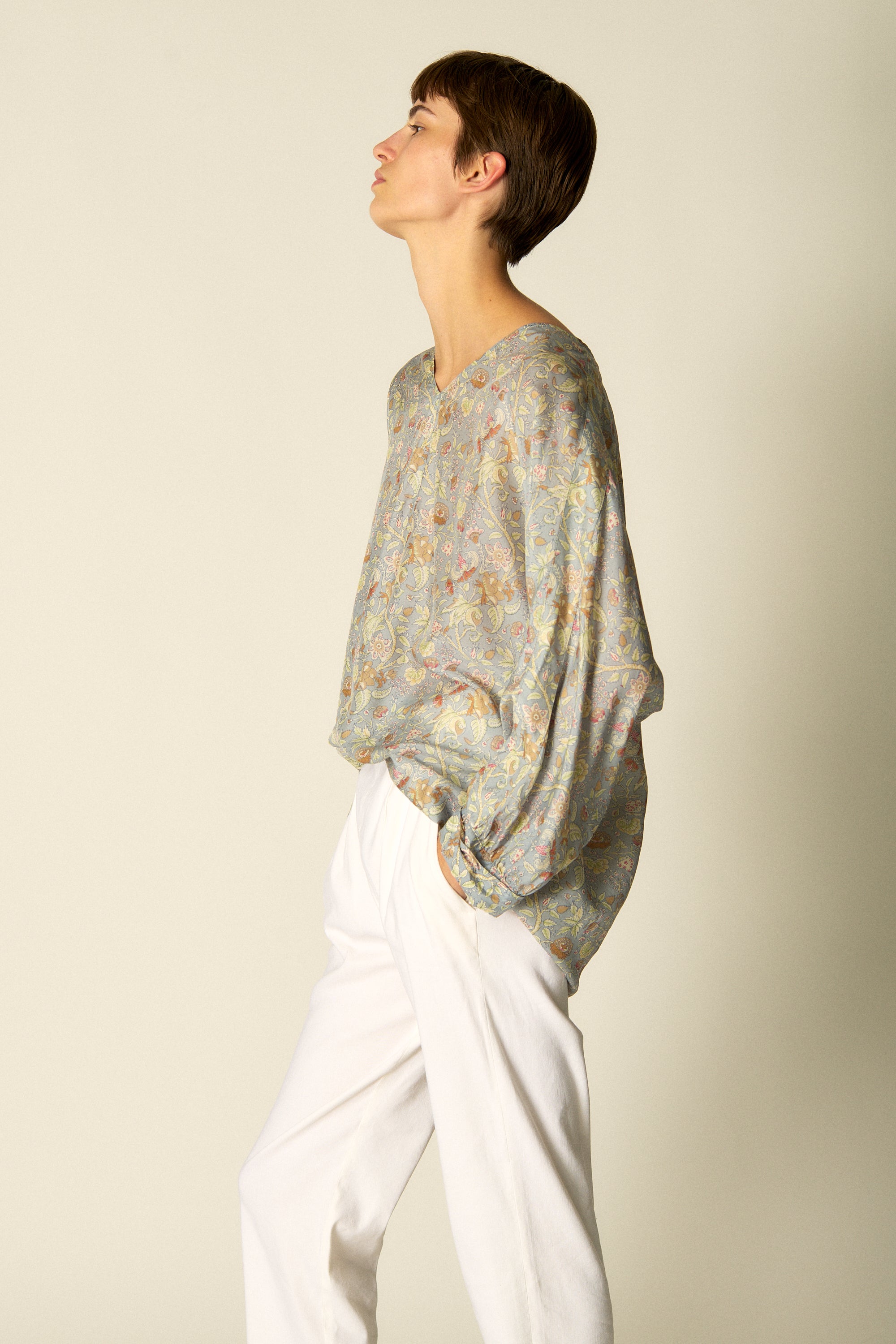 Giorgio Armani Silk Floral Print Blouse - Desert Vintage