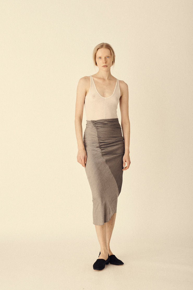 Dove Grey Cotton Skirt - Desert Vintage