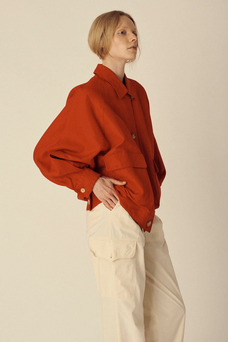 Hermès Tomato Red Coat - Desert Vintage