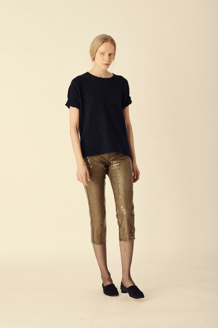 Cropped Sequin Trousers - Desert Vintage