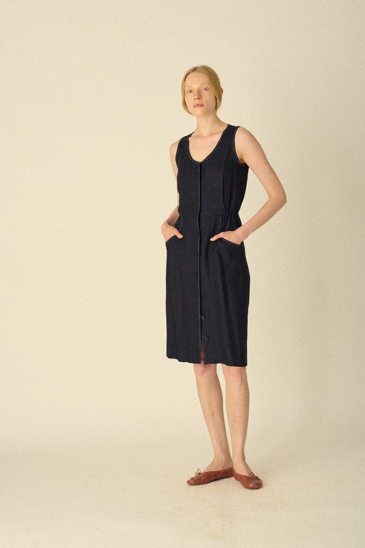 Ysl Black Linen Dress - Desert Vintage