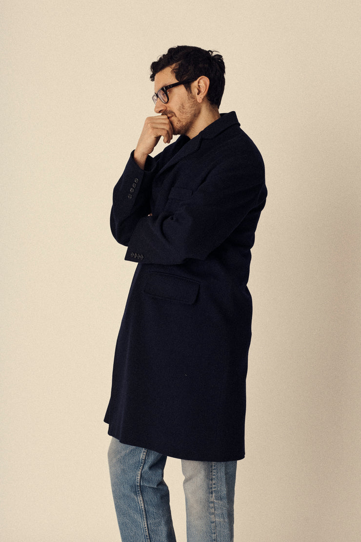 Vintage Navy Wool Coat - Desert Vintage
