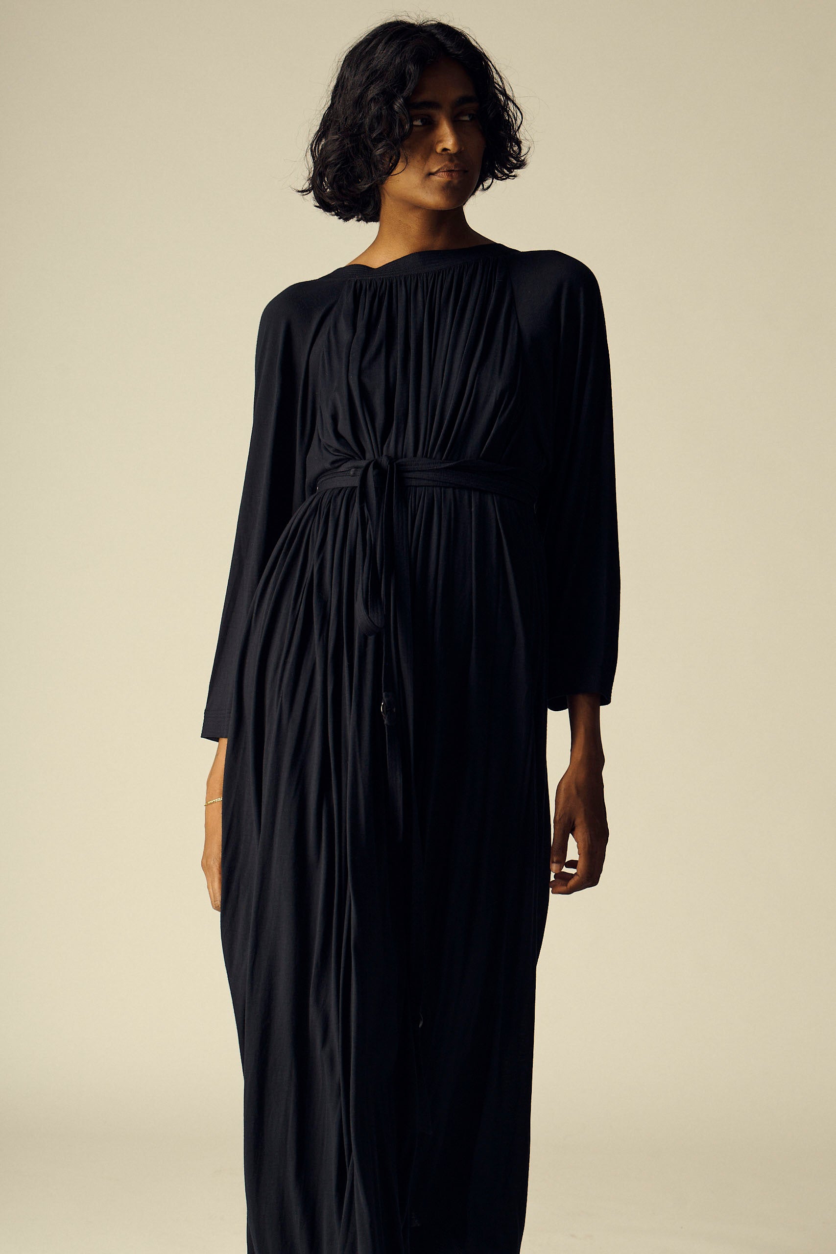 Geoffrey Beene Navy Jersey Gown - Desert Vintage