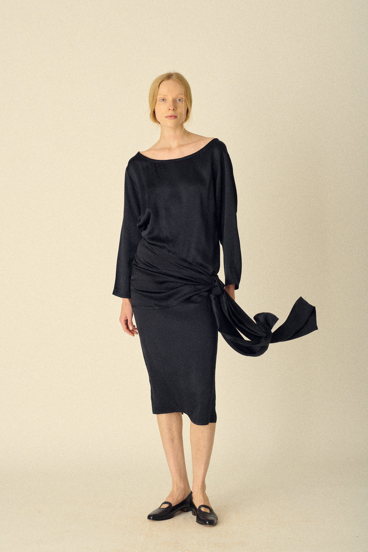 France Haneva Silk Dress - Desert Vintage