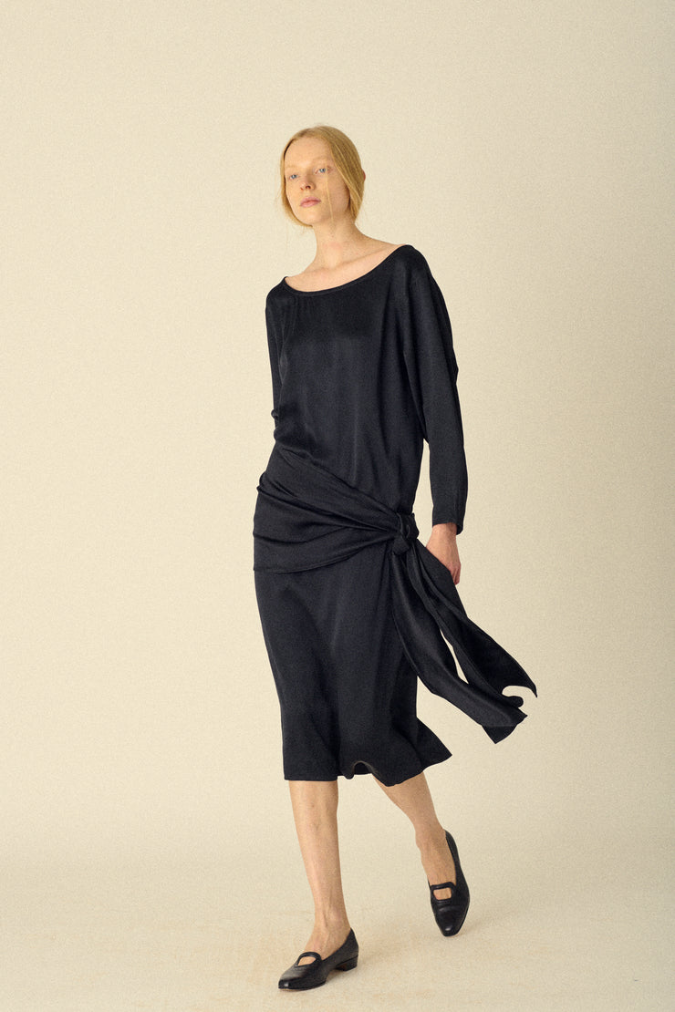 France Haneva Silk Dress - Desert Vintage