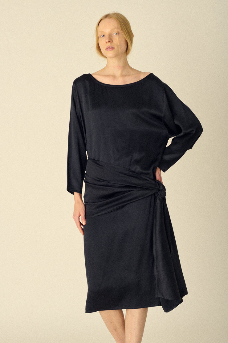 France Haneva Silk Dress - Desert Vintage
