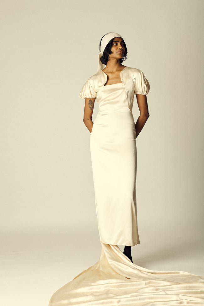 1930s Ivory Evening Gown 1930s Ivory Evening Gown