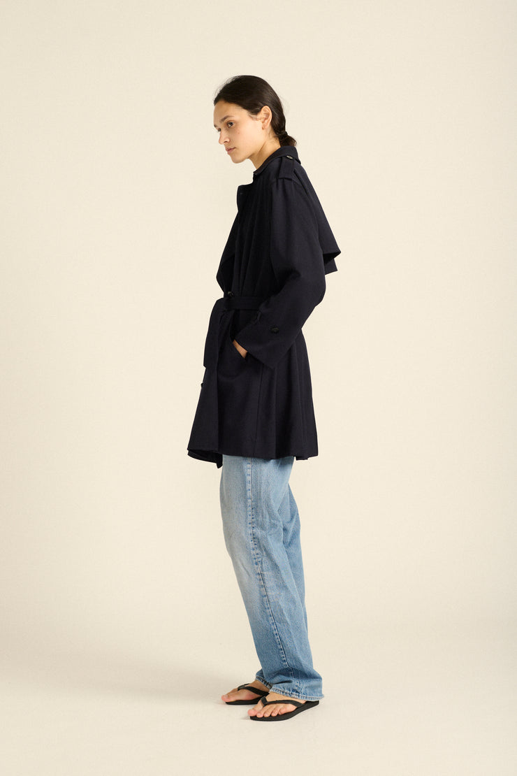 Issey Miyake Navy Trench - Desert Vintage