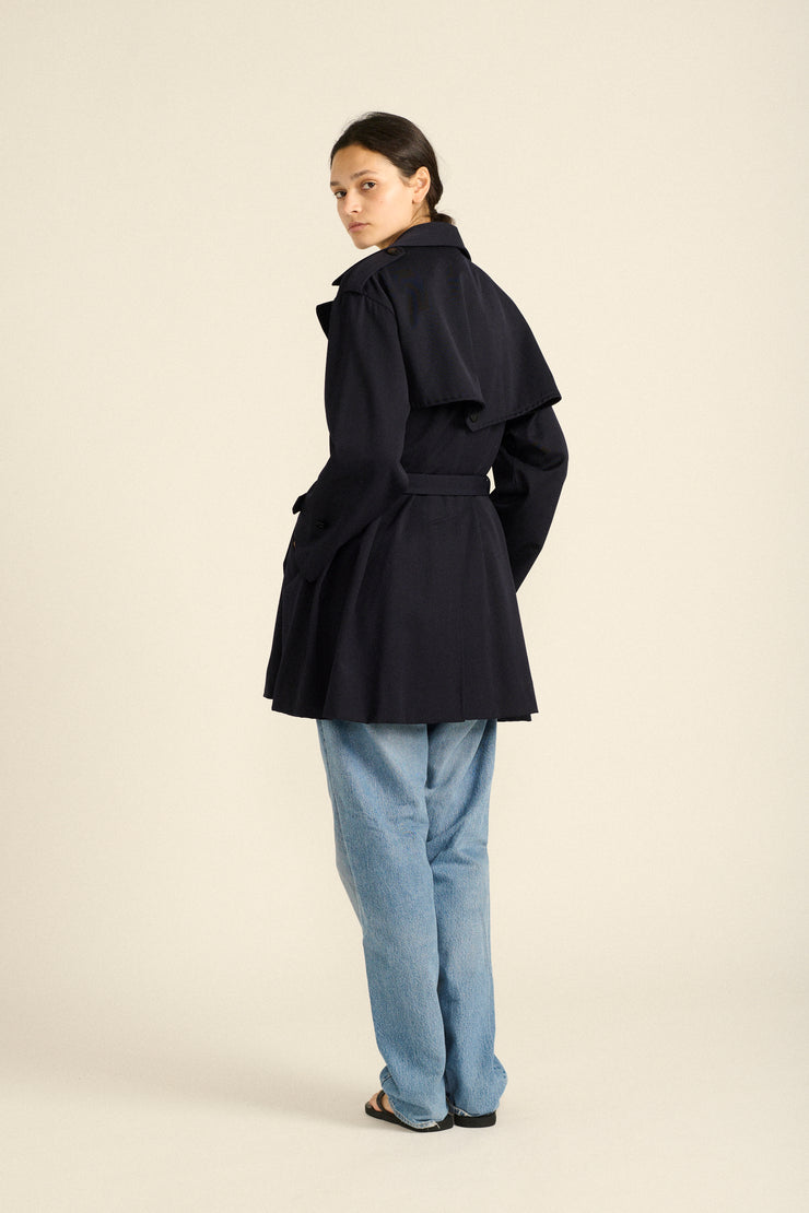 Issey Miyake Navy Trench - Desert Vintage