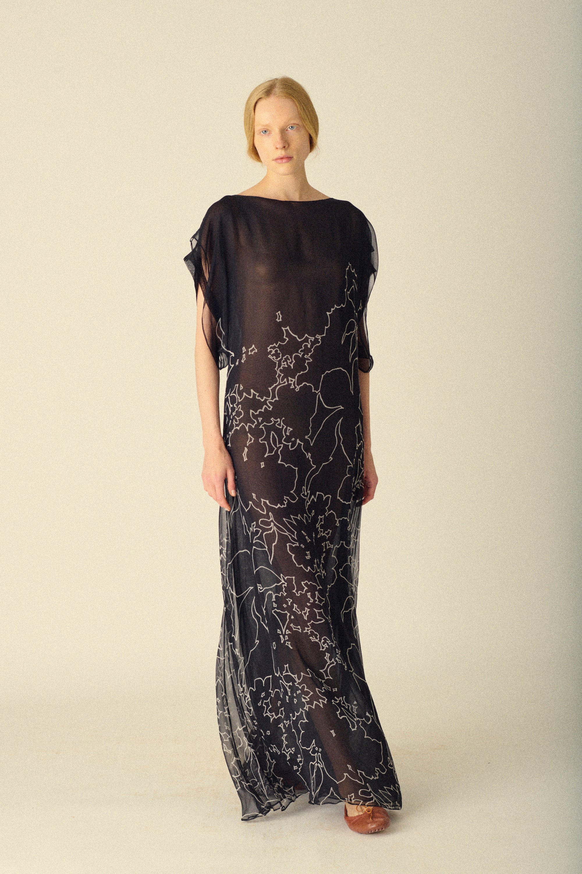 Ysl Silk Floral Gown - Desert Vintage