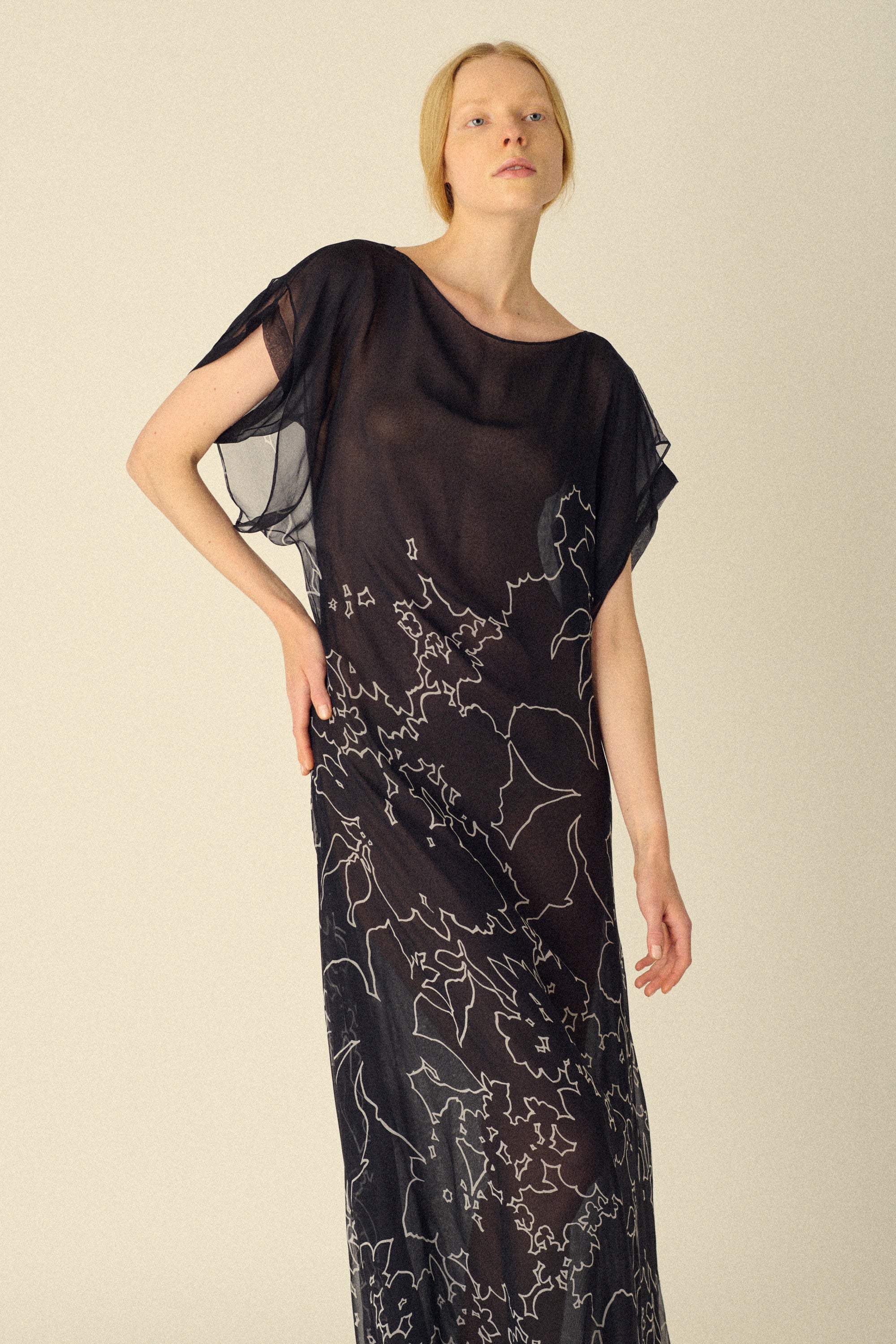 Ysl Silk Floral Gown - Desert Vintage