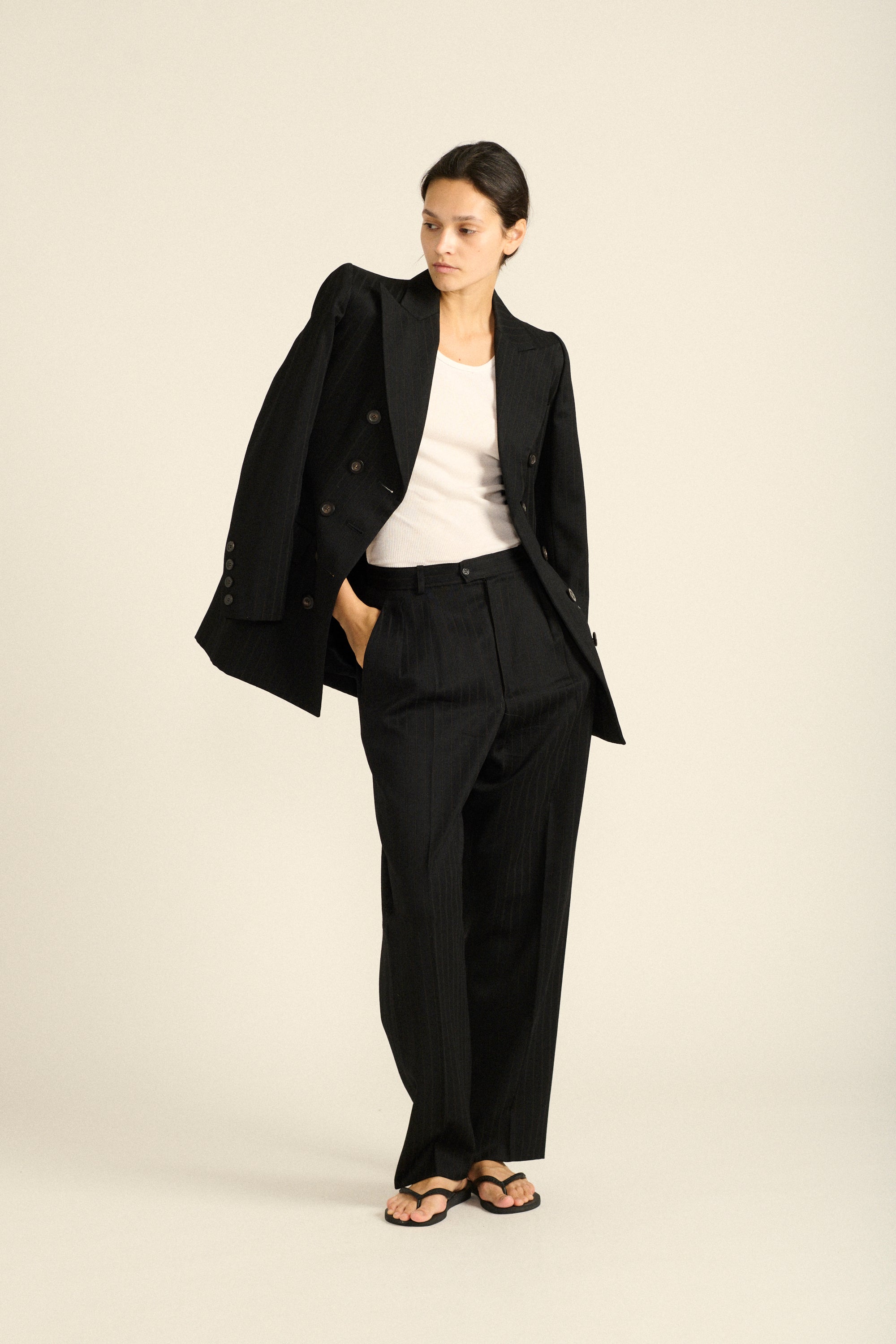 Ysl Pinstripe Suit - Desert Vintage