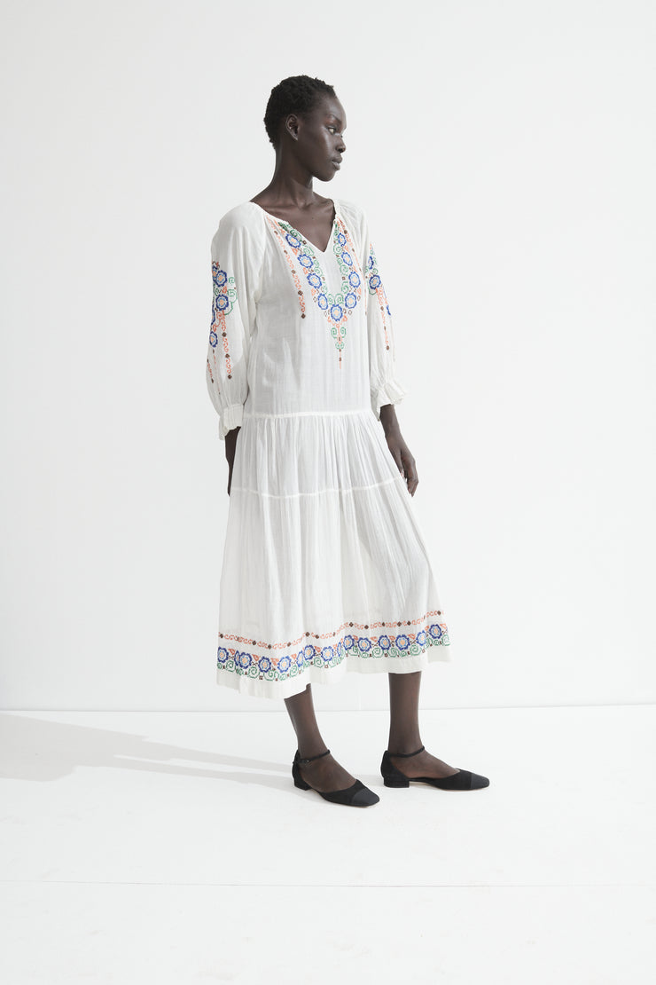 1930s Hungarian Embroidered Dress - Desert Vintage