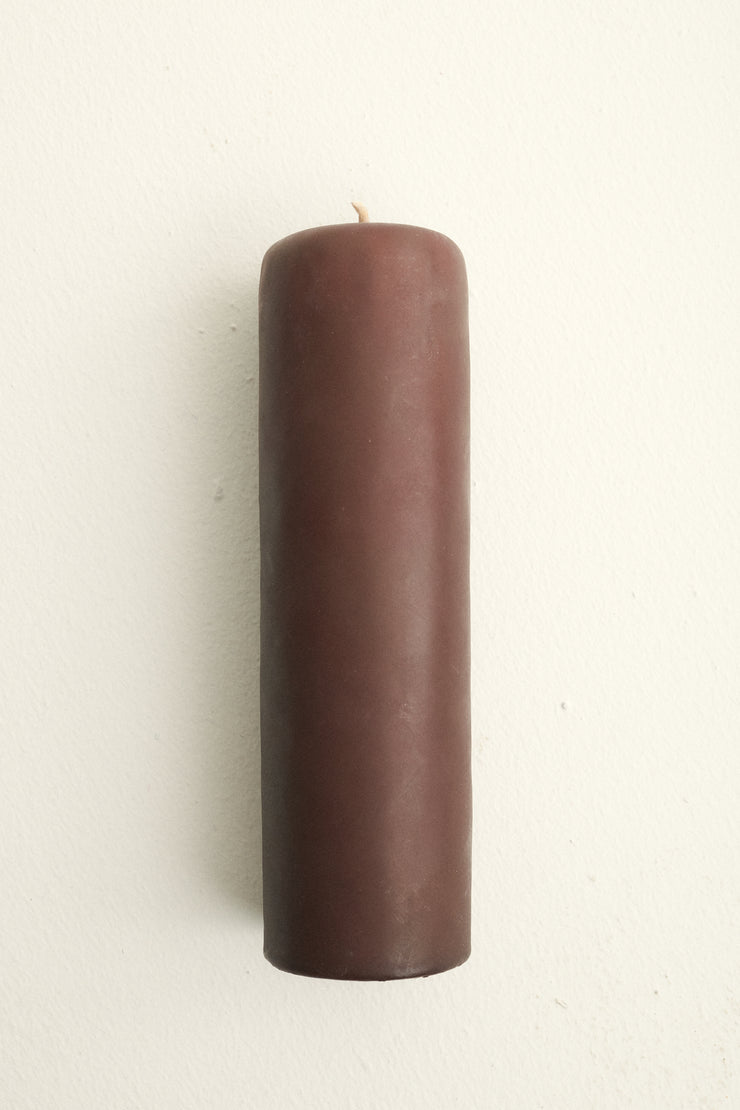 Brown Beeswax Pillar Candle - Desert Vintage