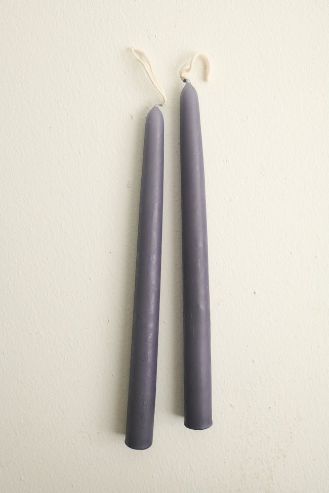 Purple Beeswax Taper Candle - Desert Vintage