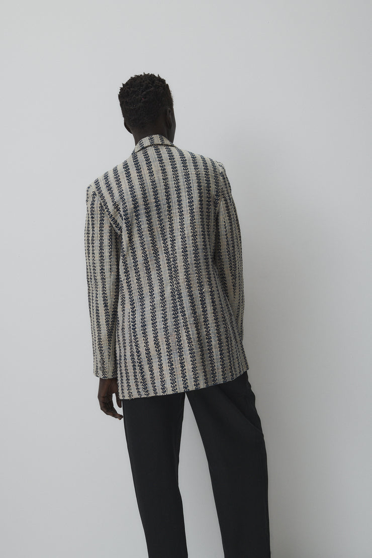 Hand Woven Silk Blazer - Desert Vintage